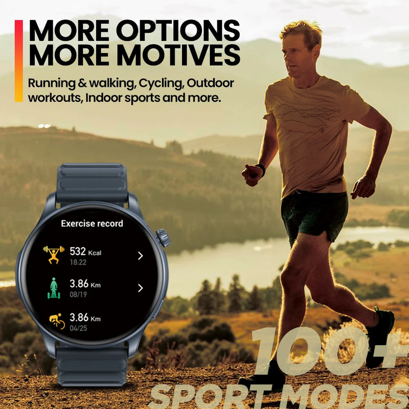 Smartwatch Zeblaze Btalk 3 Pro AMOLED 1.43" Chamada Bluetooth Saúde 100+ Esportes
