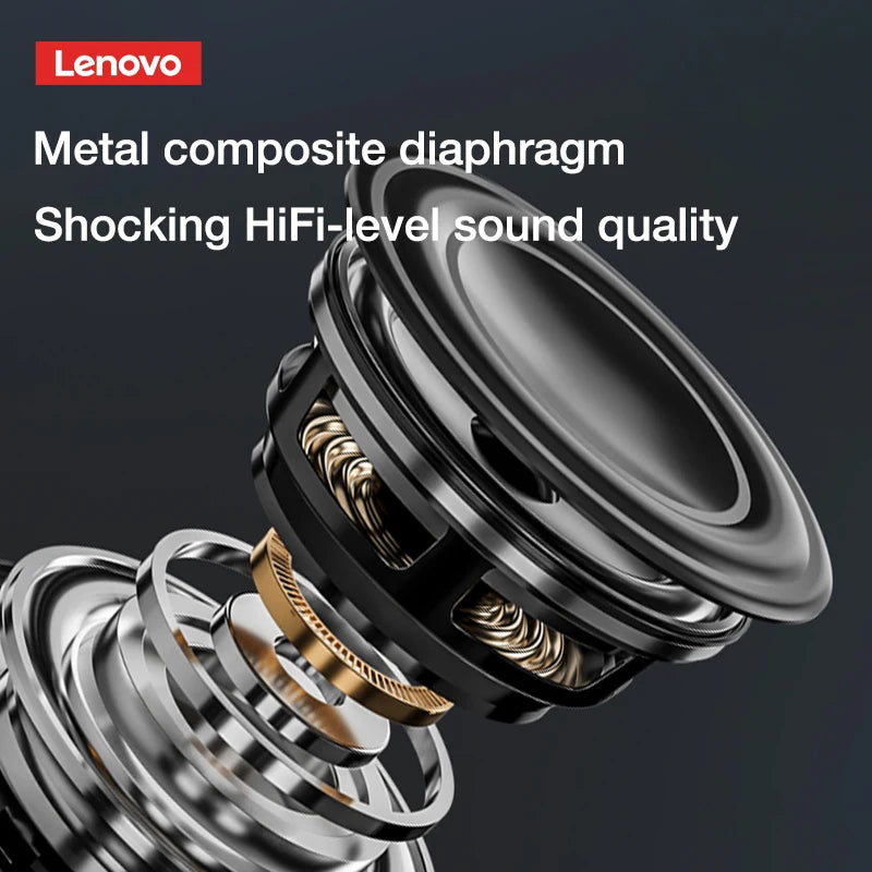 Caixa de Som Portátil Lenovo K3/K30 Bluetooth 5.0 Estéreo 3D Subwoofer Wireless