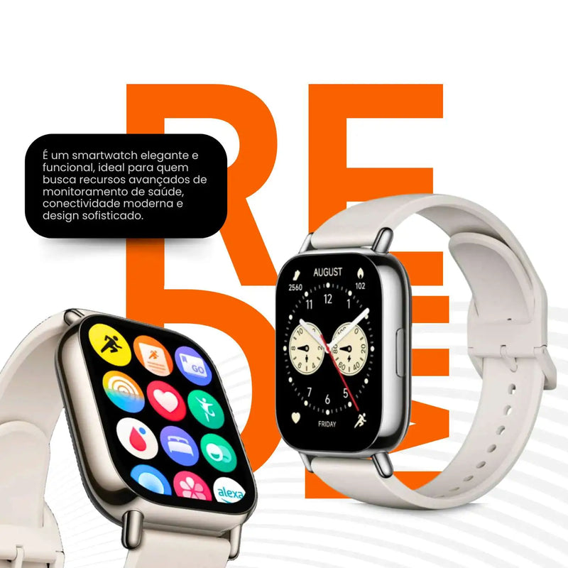 Smartwatch Redmi Watch 5 Lite Dourado 1.96" AMOLED 5ATM Saúde 18 Dias BHR8791GL